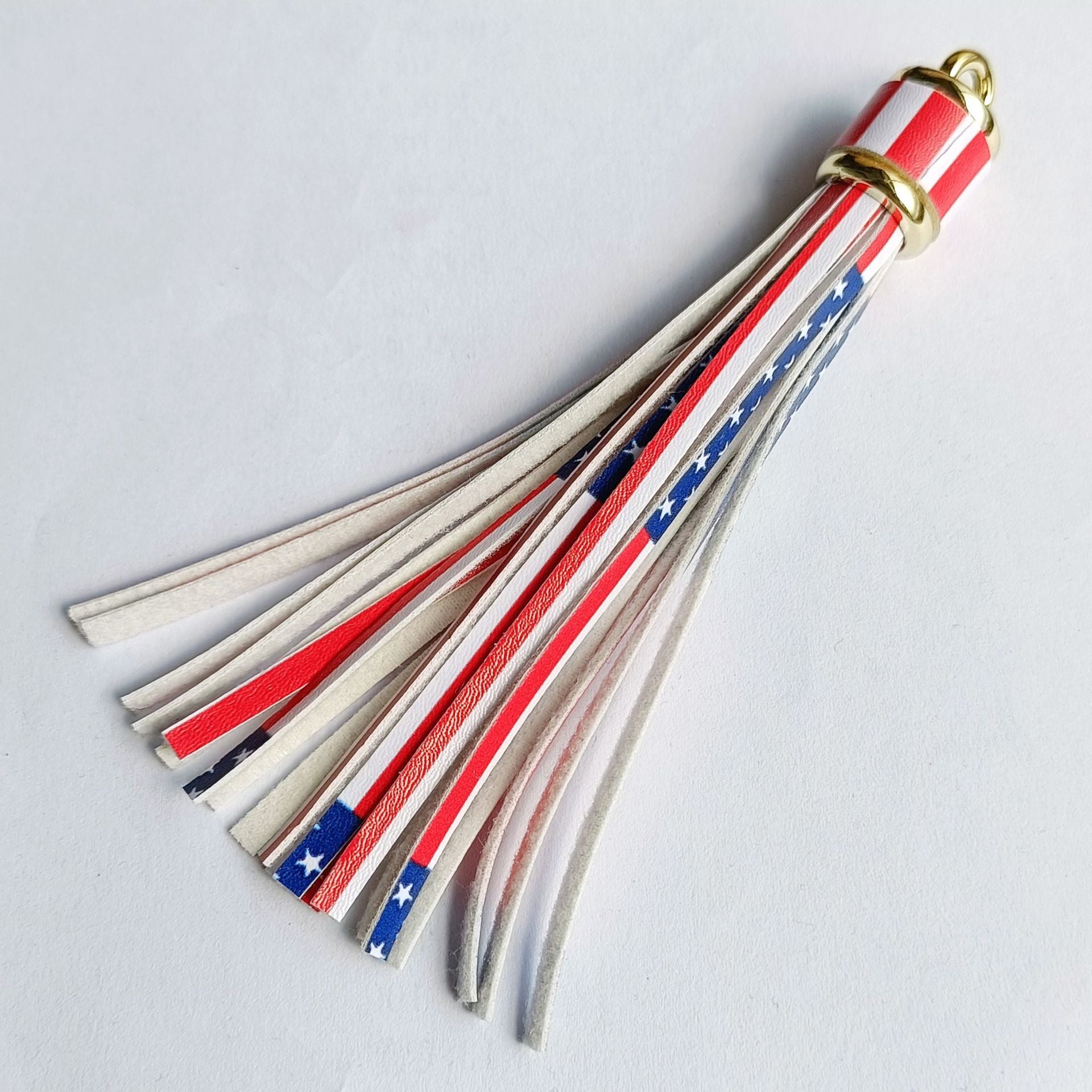 Wholesale Leopard Print PU Leather Tassel Printed Pendant Keychain Accessories